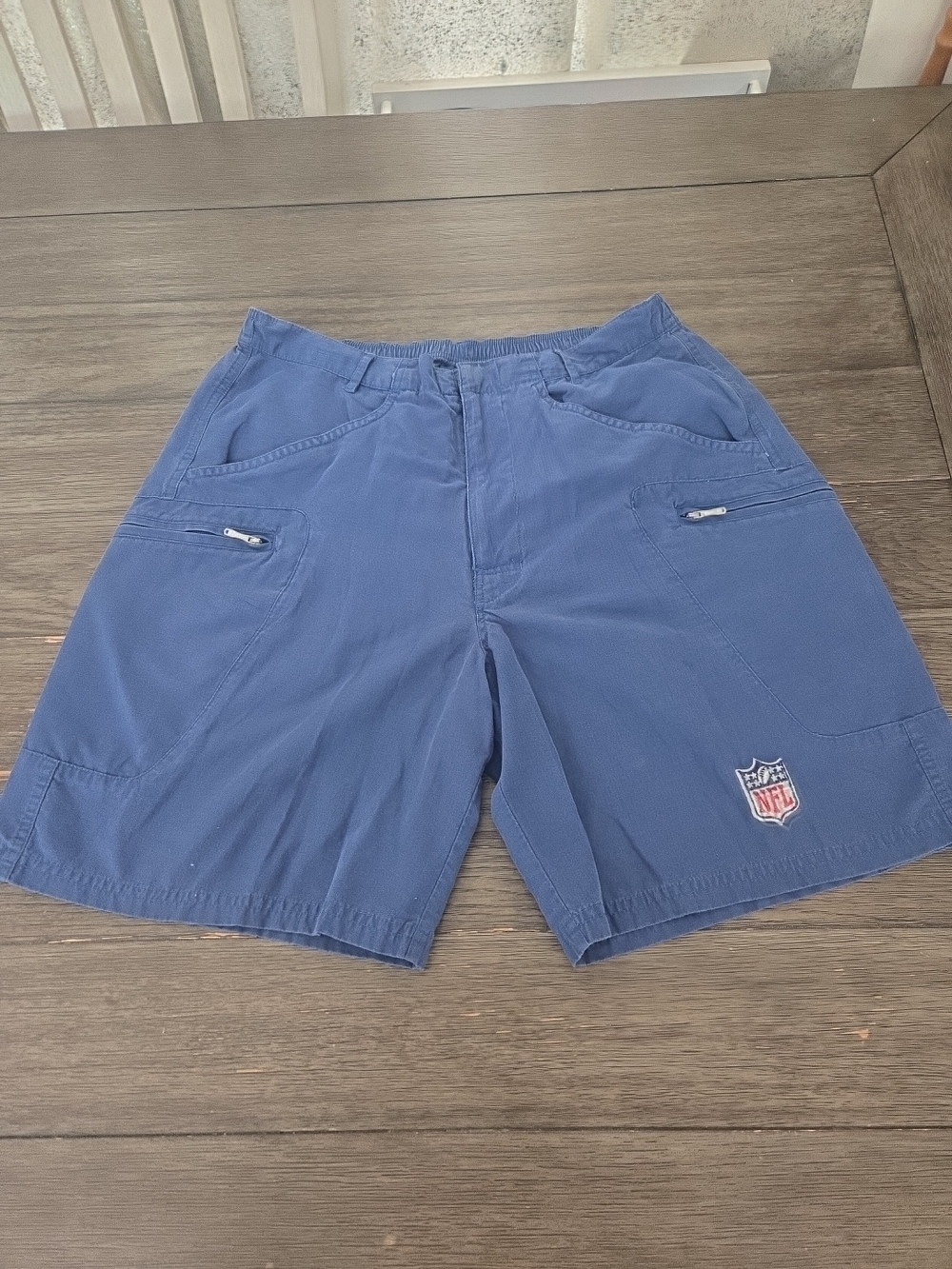 Vintage NFL Reebok On Field Authentic Sideline Coach Cargo Shorts Navy Blue